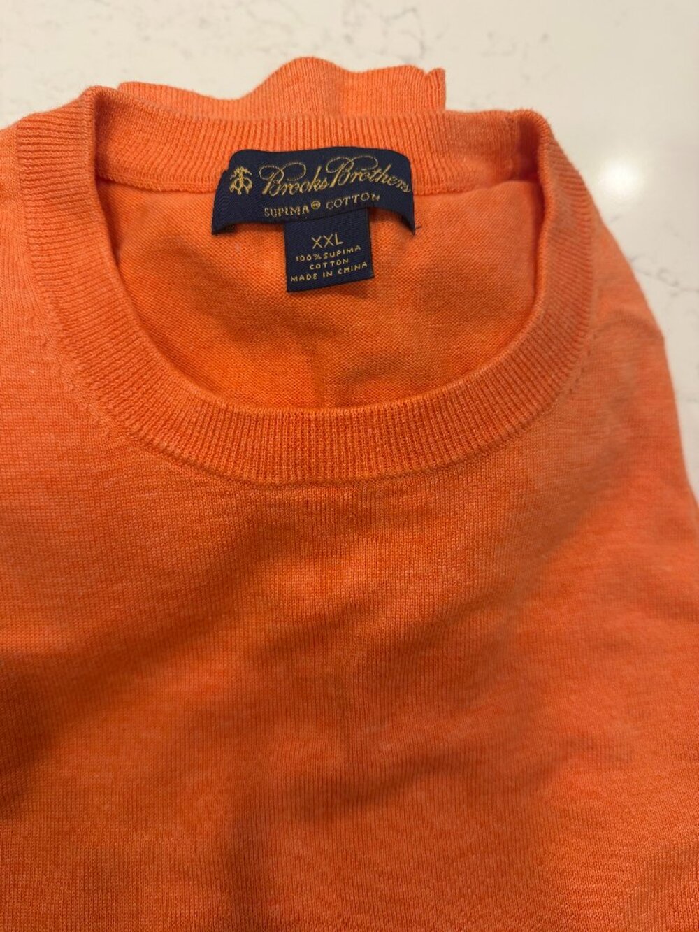 XXL Brooks Brothers Summa Cotton Orange Sweater